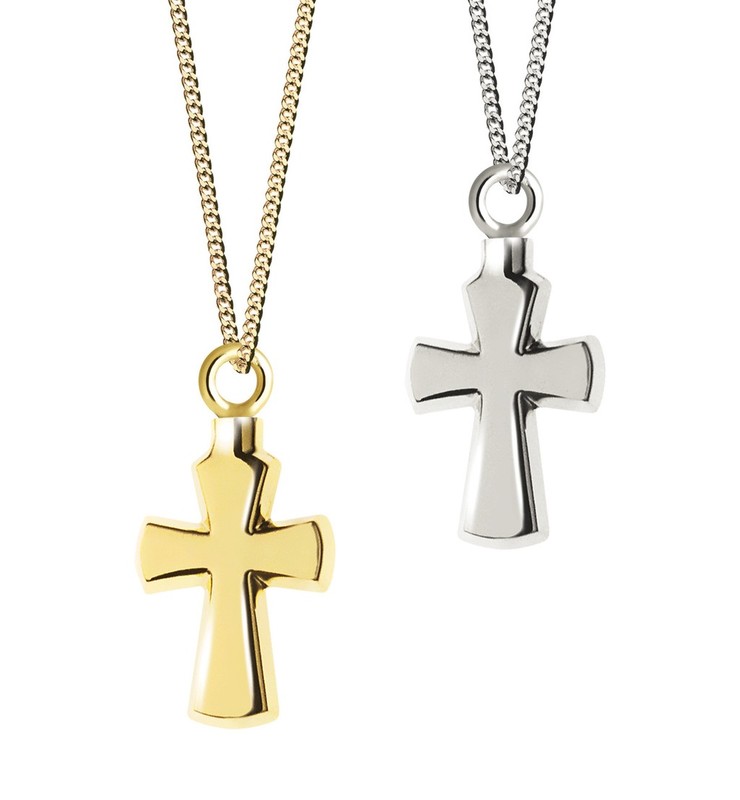 Zilveren kruis klein  incl. collier