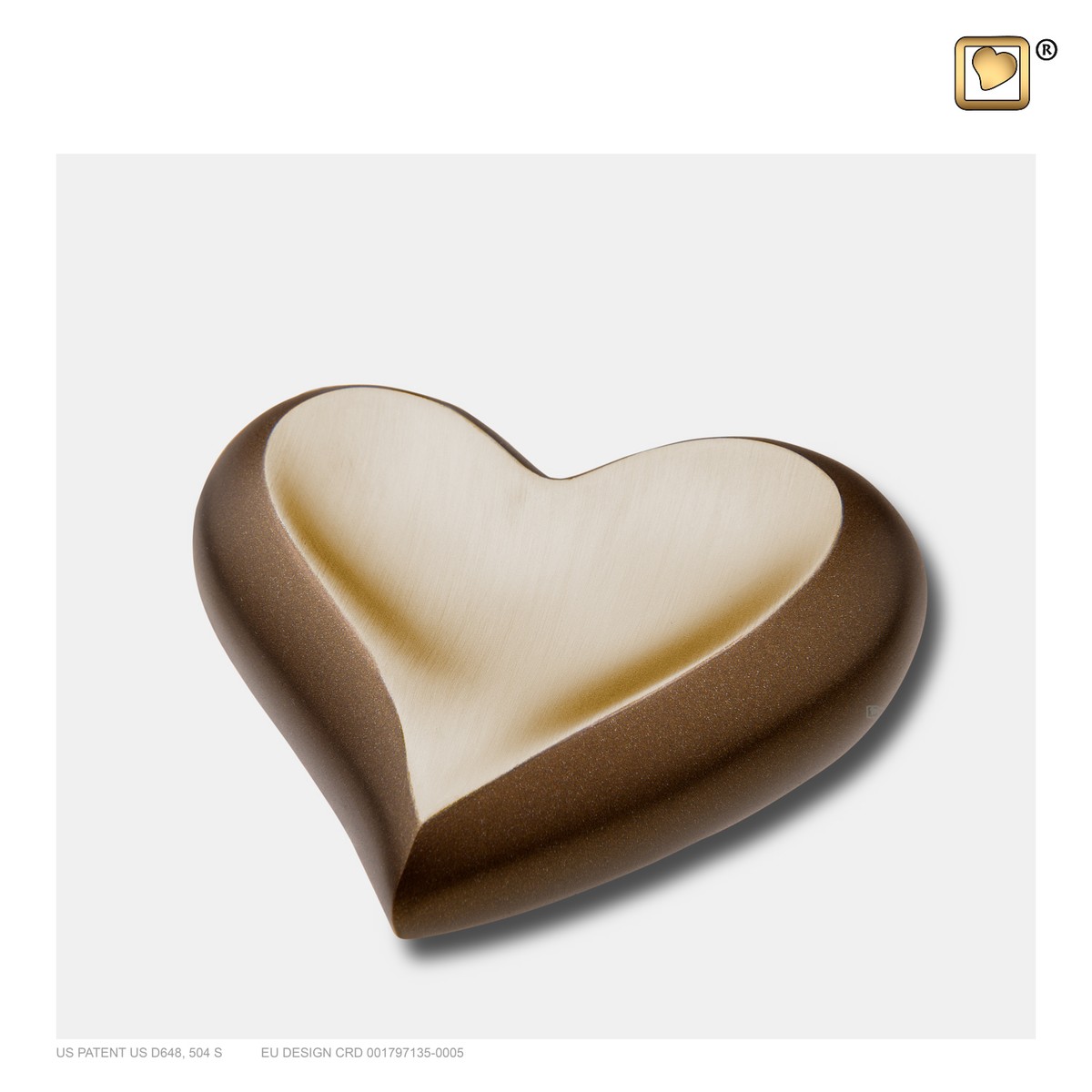 Heart keepsake Auburn&Bru Gold