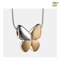 Butterfly Ashes Pendant Bru silver&gold Vermeil