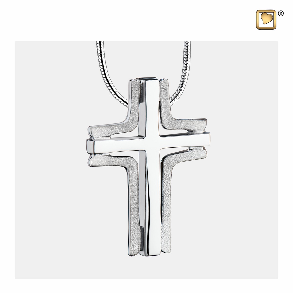 Cross Elegant Ashes Pendant Bru silver