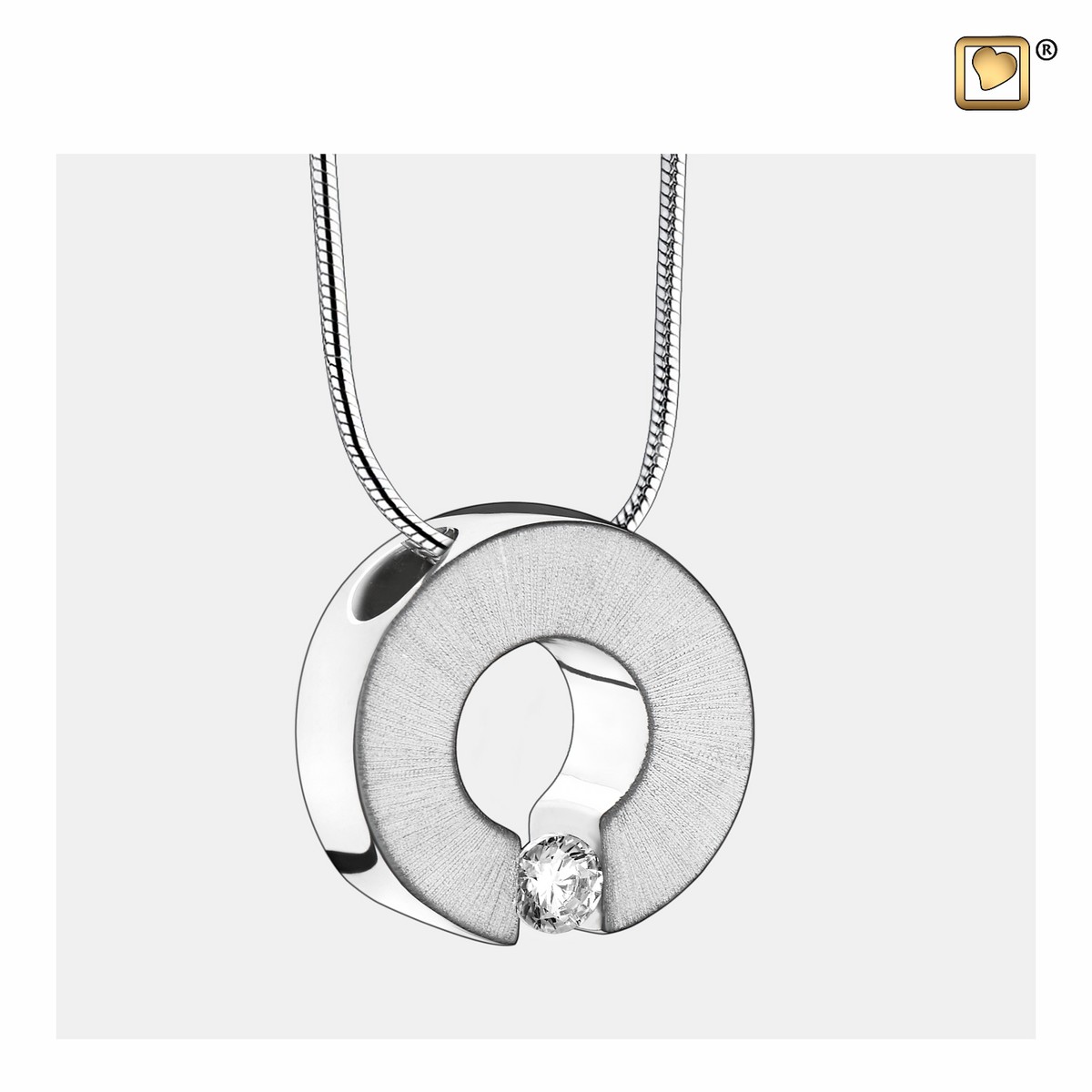 Omega Ashes Pendant Pol&Bru silver with Zirconia