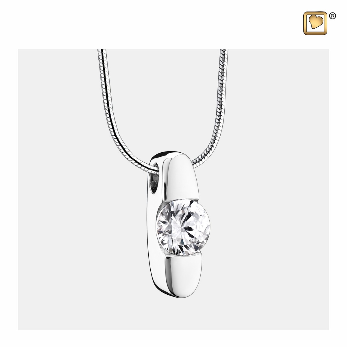 Hope Ashes Pendant Pol silver with Zirconia