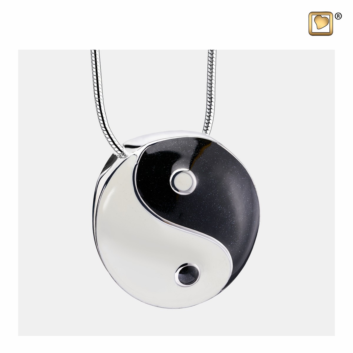YinYang Ashes Pendant pearl Wihite&Midnight&Pol silver